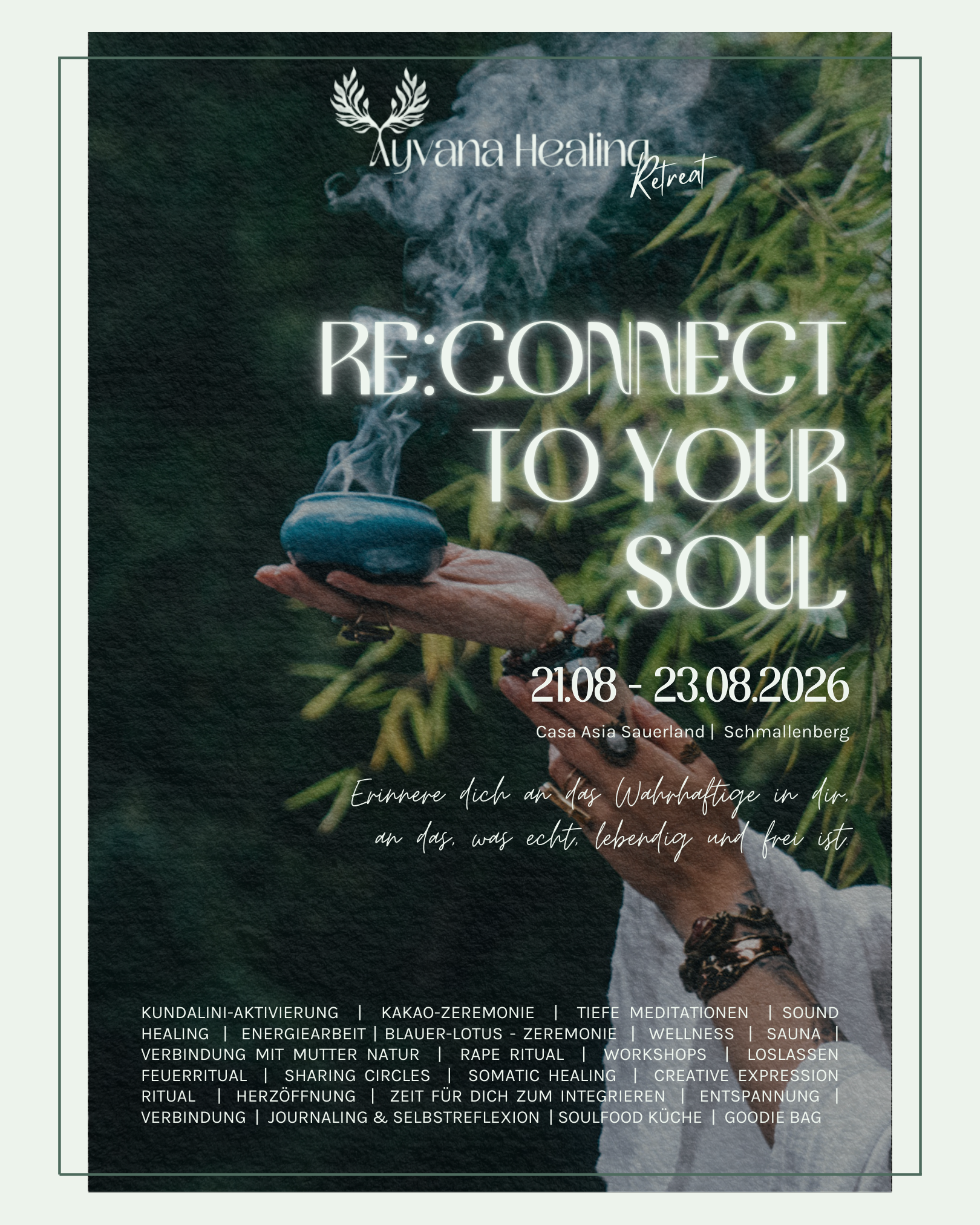 event - RE:Connect to your Soul - Ayvana Healing Retreat