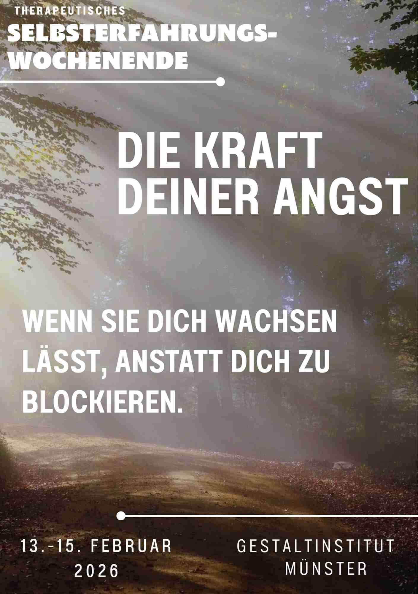 event - Die Kraft deiner Angst, wenn sie dich wachsen lässt anstatt dich zu blockieren.