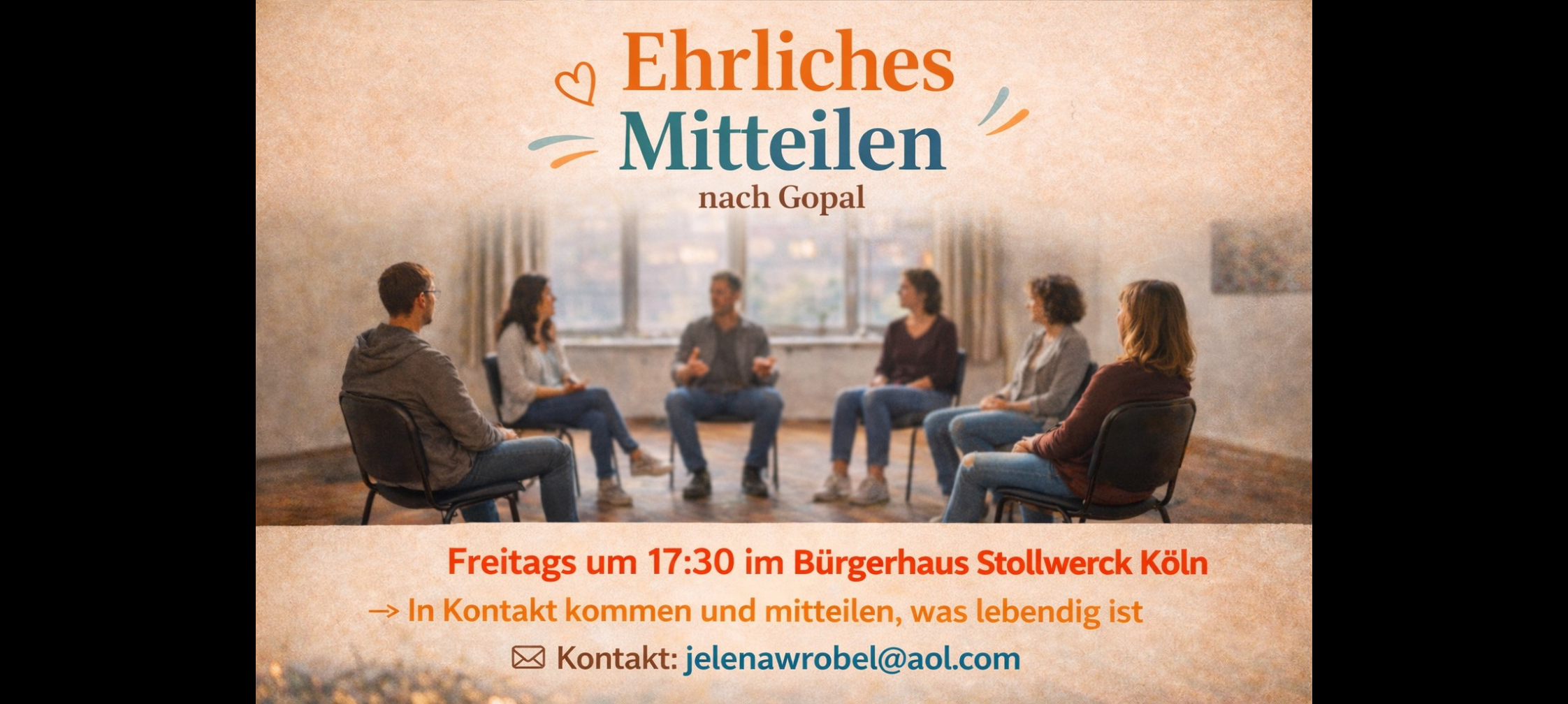event - Ehrliches Mitteilen im Bürgerhaus Stollwerck 