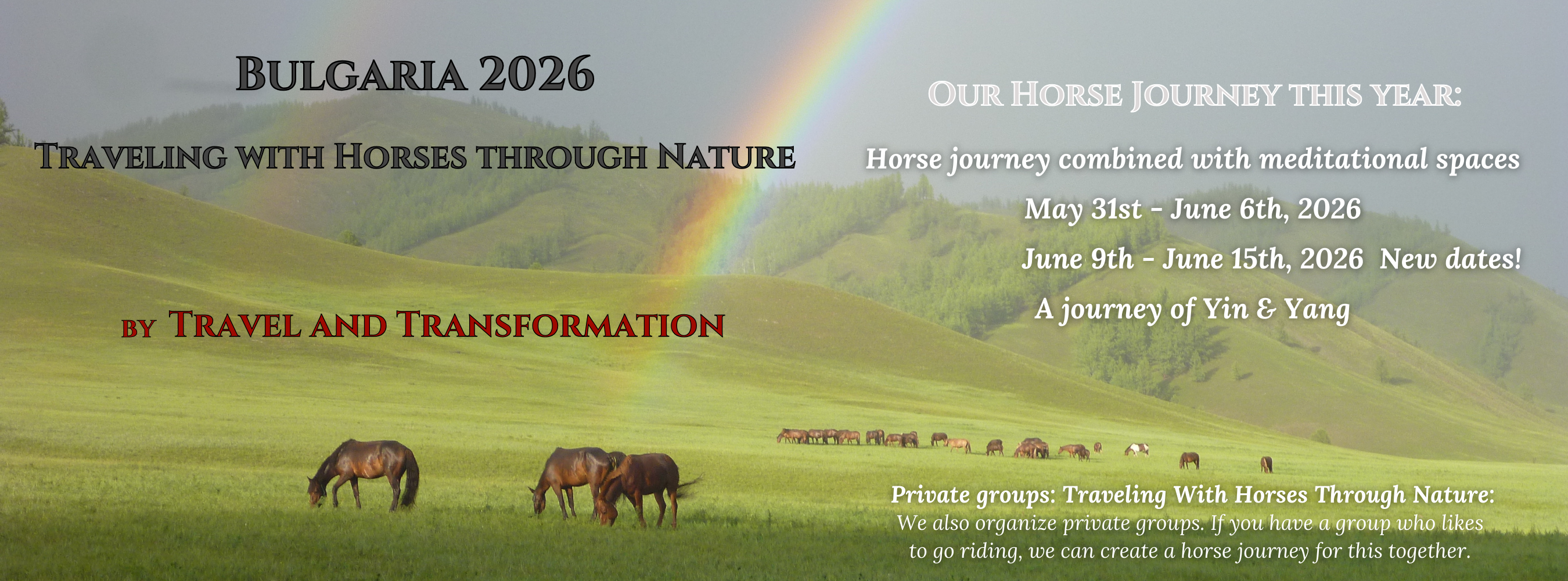 event - A Horse Journey Combined with Meditative Spaces - A journey of Yin & Yang