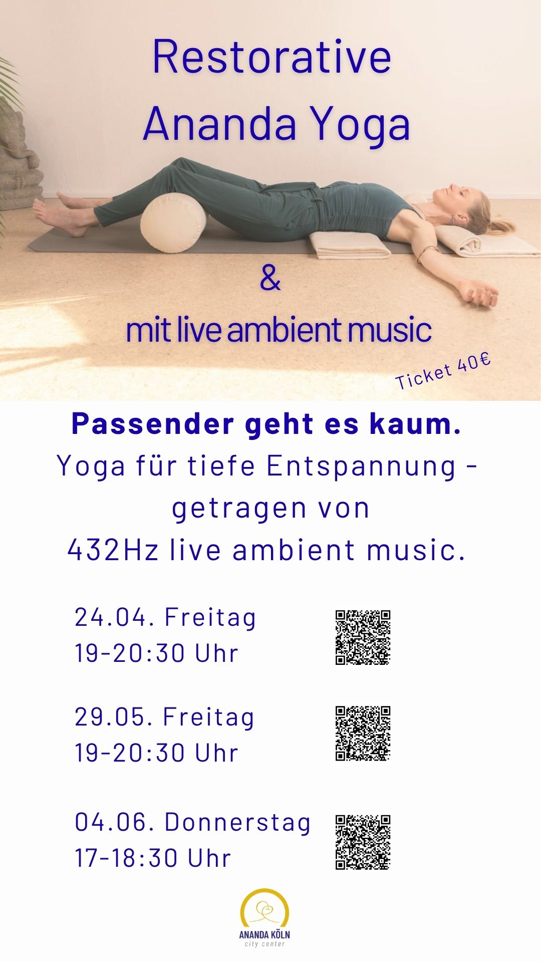 event - Restorative Ananda Yoga & live ambient music