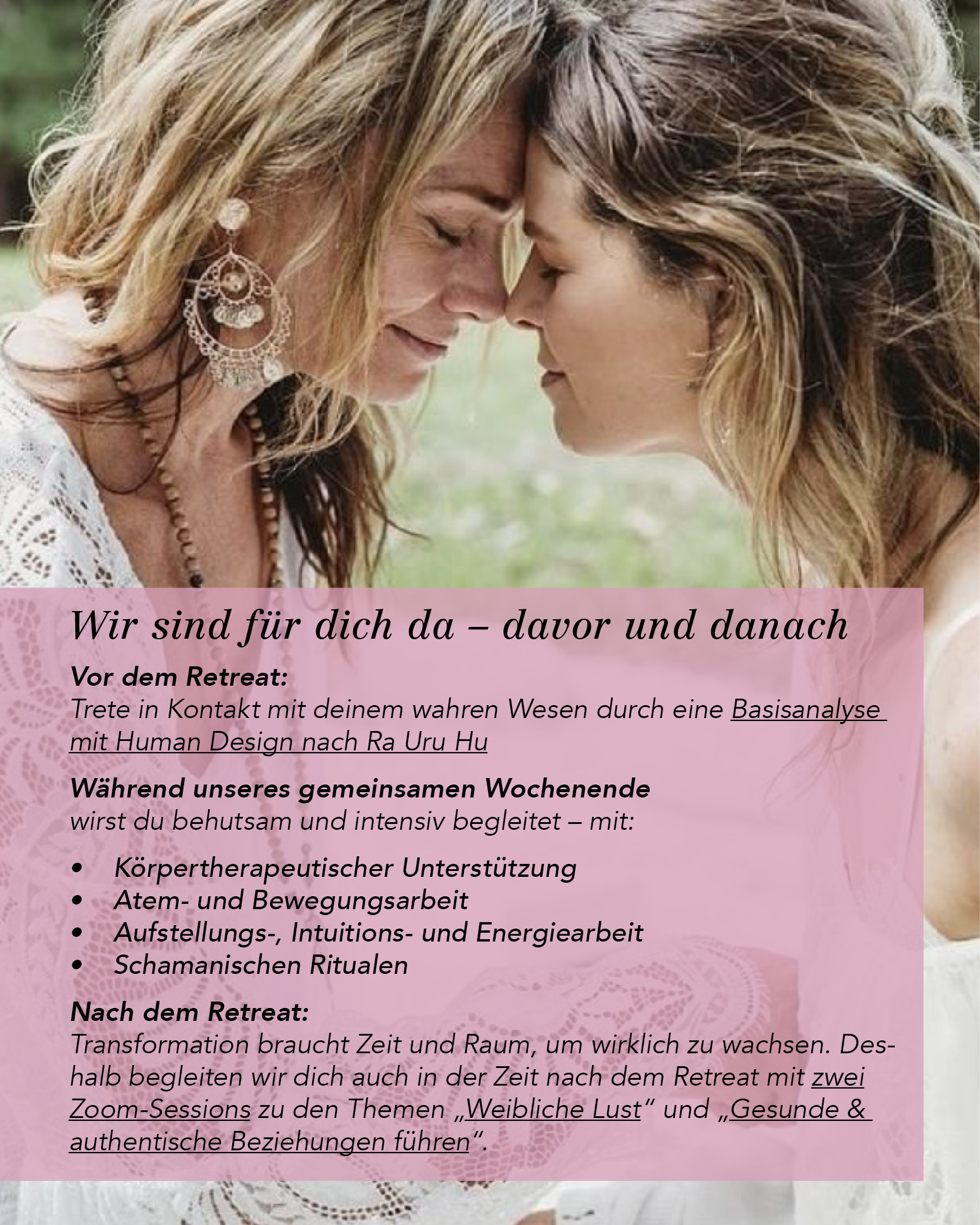 event: 4 Tage - wild feminine deine urweibliche Kraft entfalten