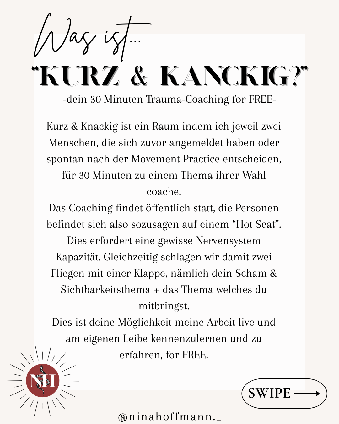 event: Free Holistic Movement Practice