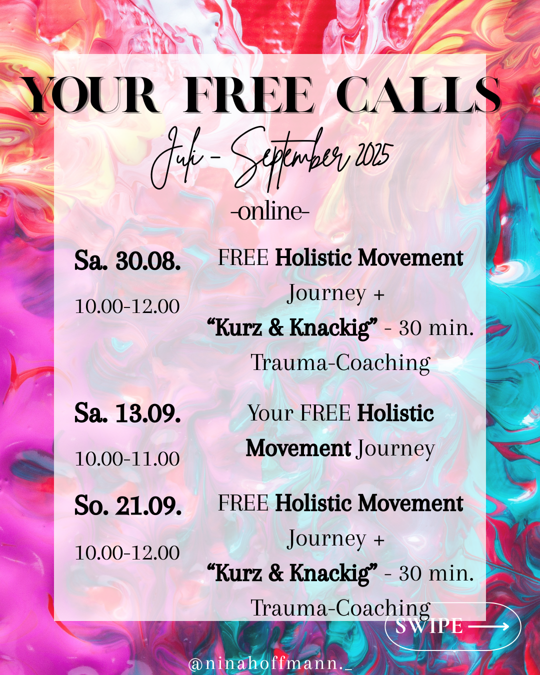 event: Free Holistic Movement Practice + 30 min. free Trauma-Coaching