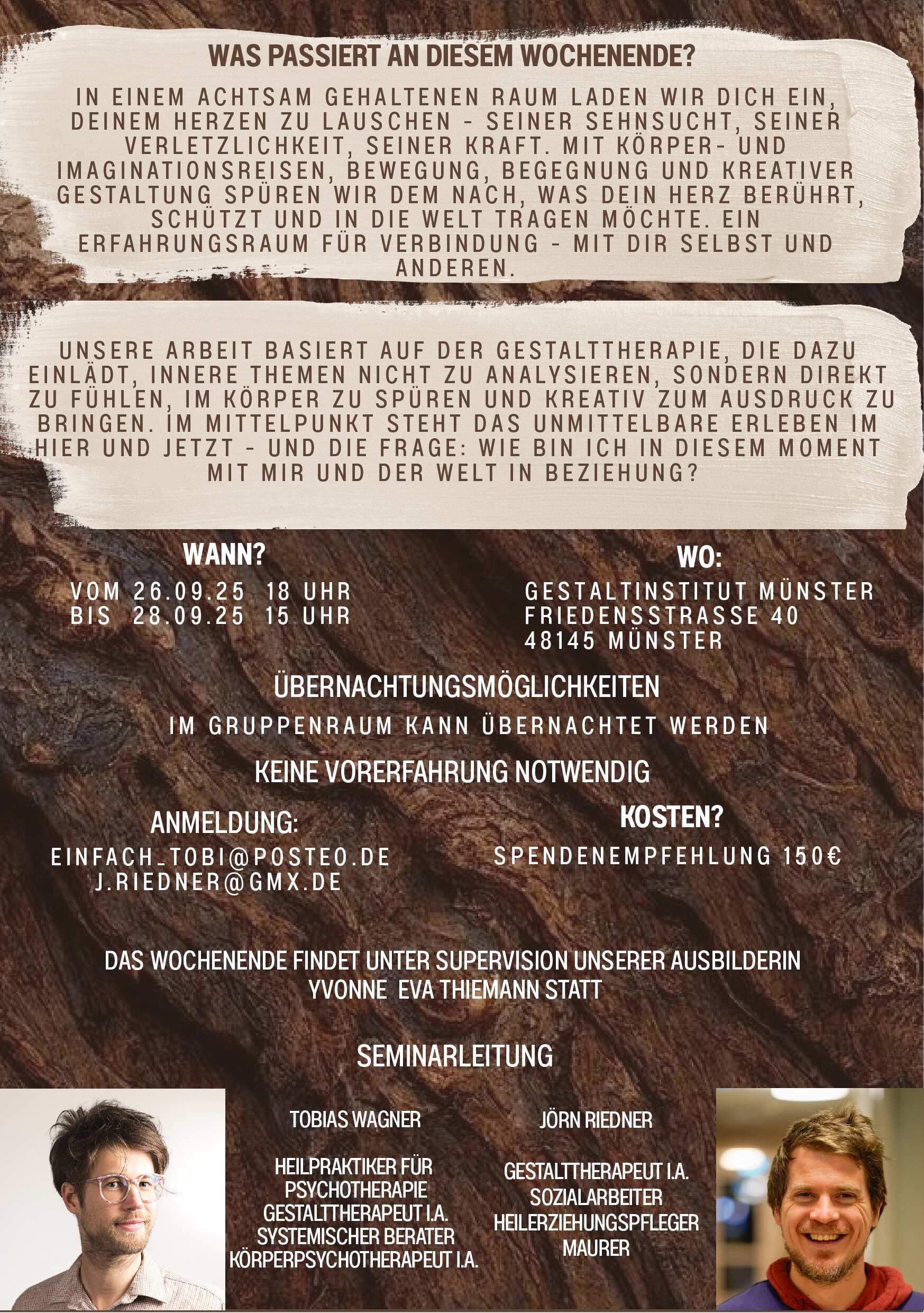 event: Berührtes Herz - ein gestalttherapeutisches Selbsterfahrungswochenende