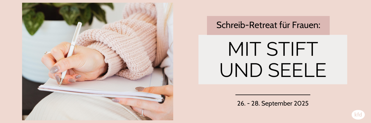 event: Unser Flyer für das Wochenende - Mit Stift und Seele - Schreib-Retreat für Frauen