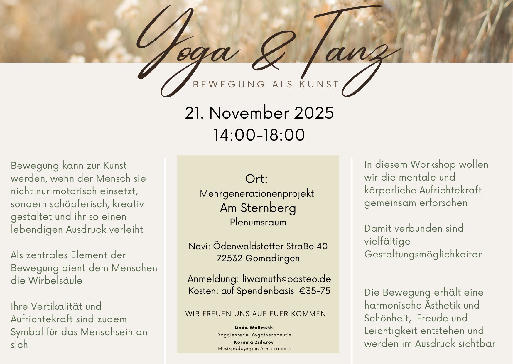 event: Yoga & Tanz