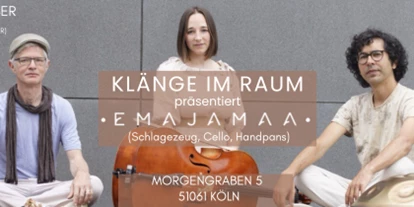 events - Kategorie: Musik - Zülpich - Musik, die deine Träume zum Tanzen bringt - Klänge im Raum präsentiert Emajamaa (Handpan,Cello,Percussion)