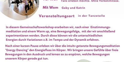 events - Köln Hansaring - Tanzworkshop: TANZ ==> DEINE ENERGIE