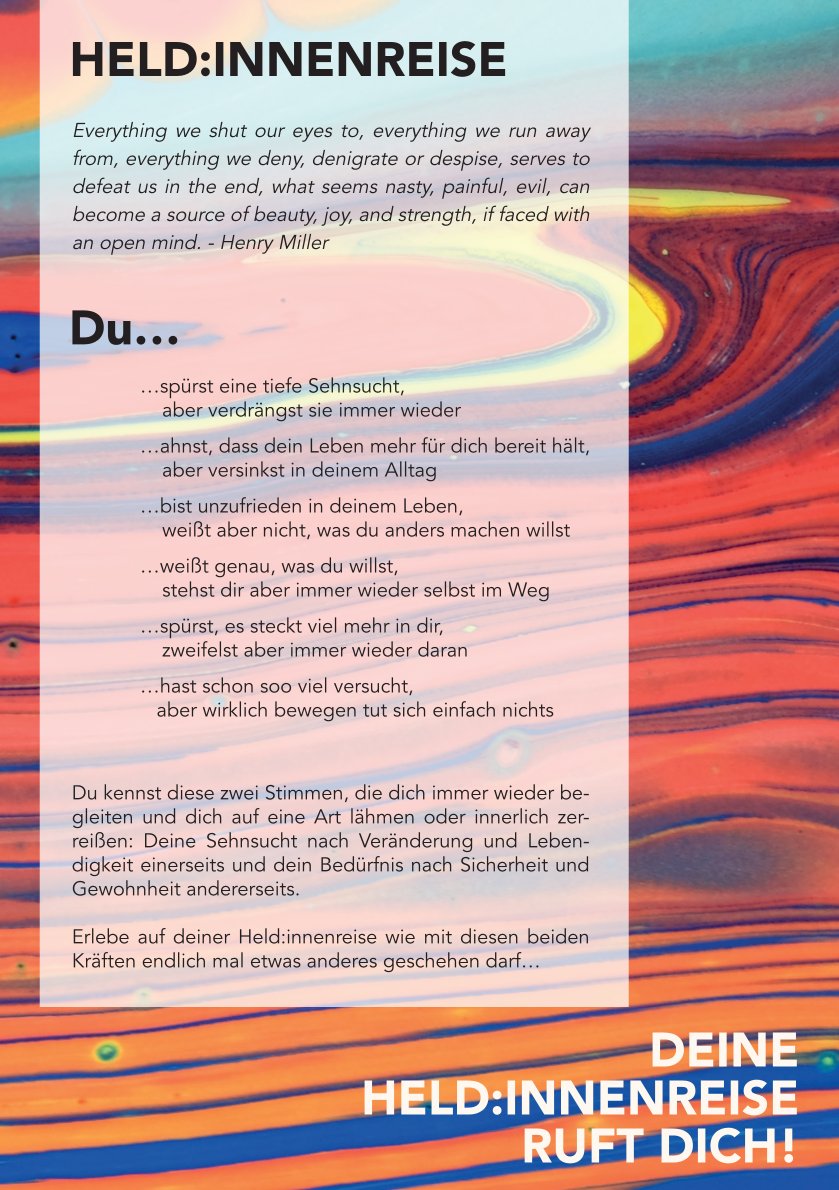 event: Flyer - Helden:innenreise 2026