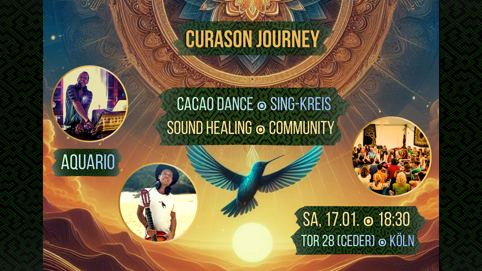 events - Kategorie: Tanz - Köln - CURASON JOURNEY ๏ EcstaticCacaoDance / Singkreis mit AQUARIO