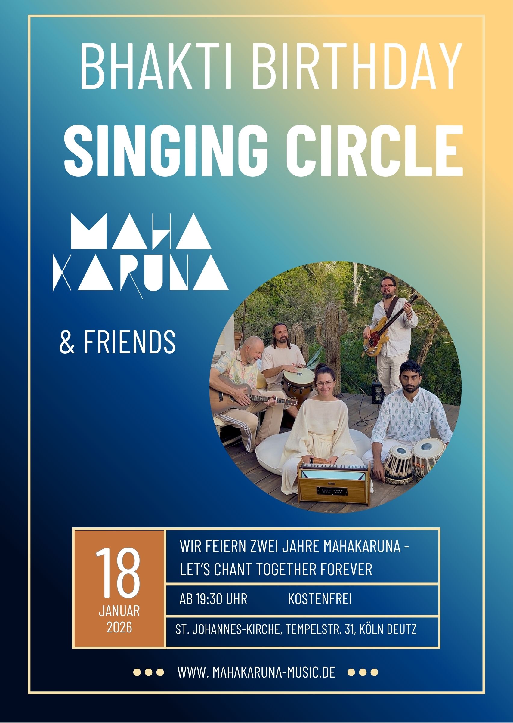events - Kategorie: Singen - Kürten - Mahakaruna - Bhakti Birthday Singing Circle