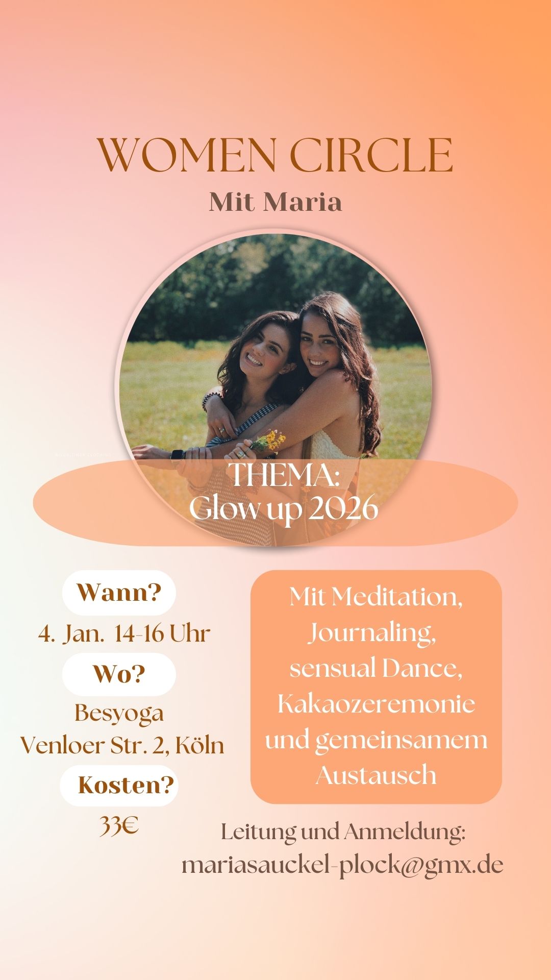 events - Düsseldorf Mörsenbroich - WOMEN CIRCLE 🧡