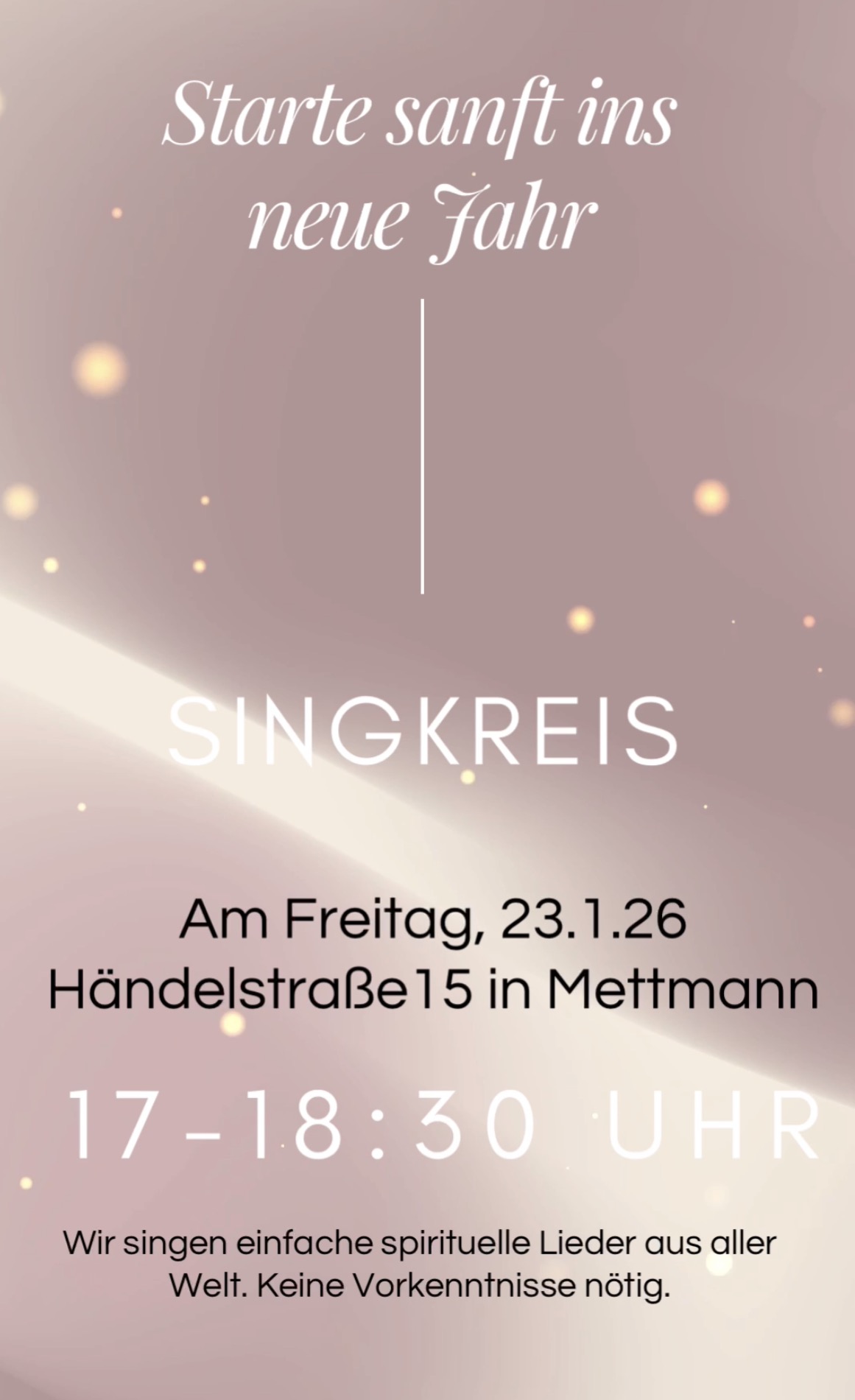 events - Bergisch Gladbach - Singkreis Januar 2026 - Gestalttherapie für Frauen