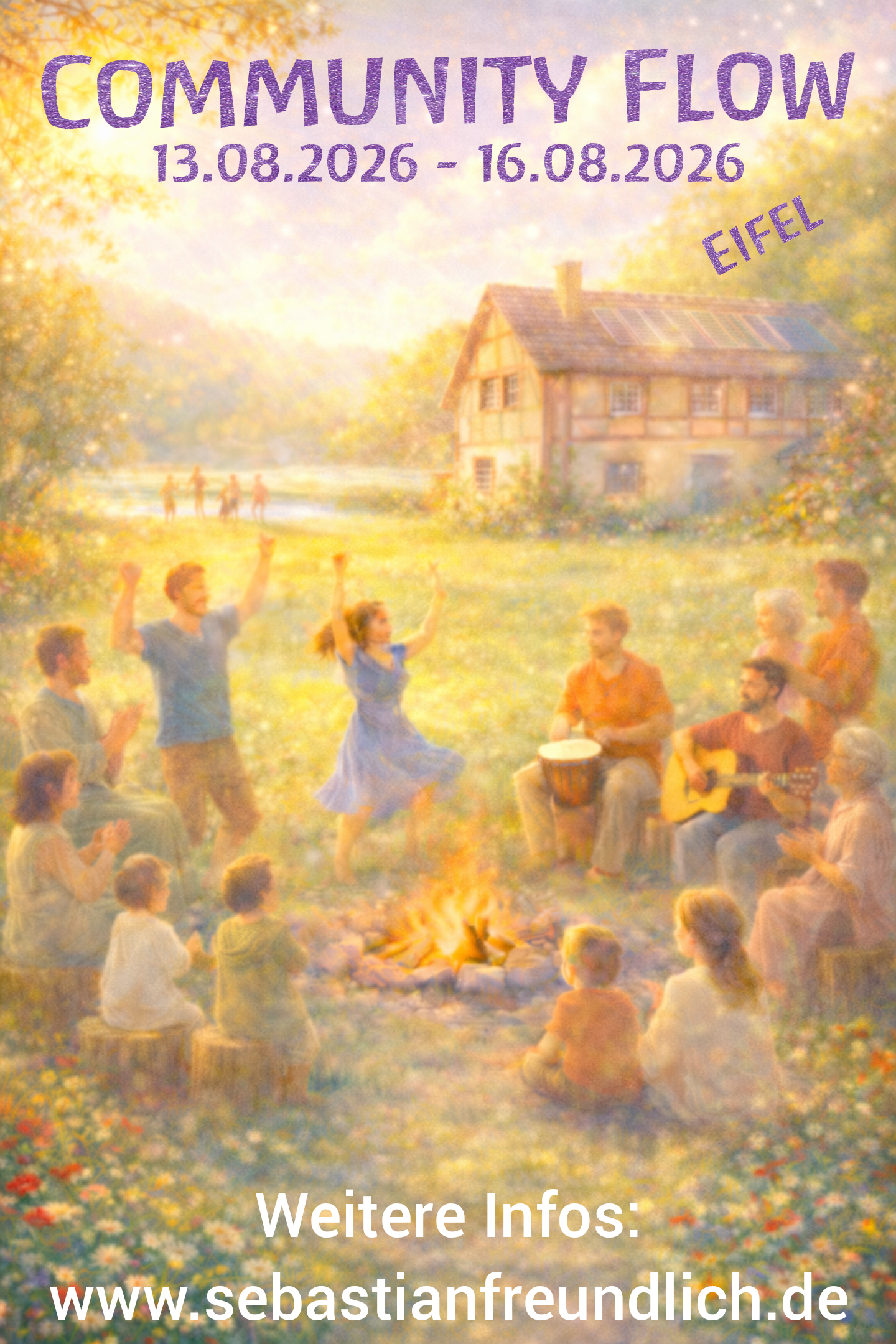 events - Flyer Community Flow groß - Community flow 3 Nächte, verlängertes Wochenende