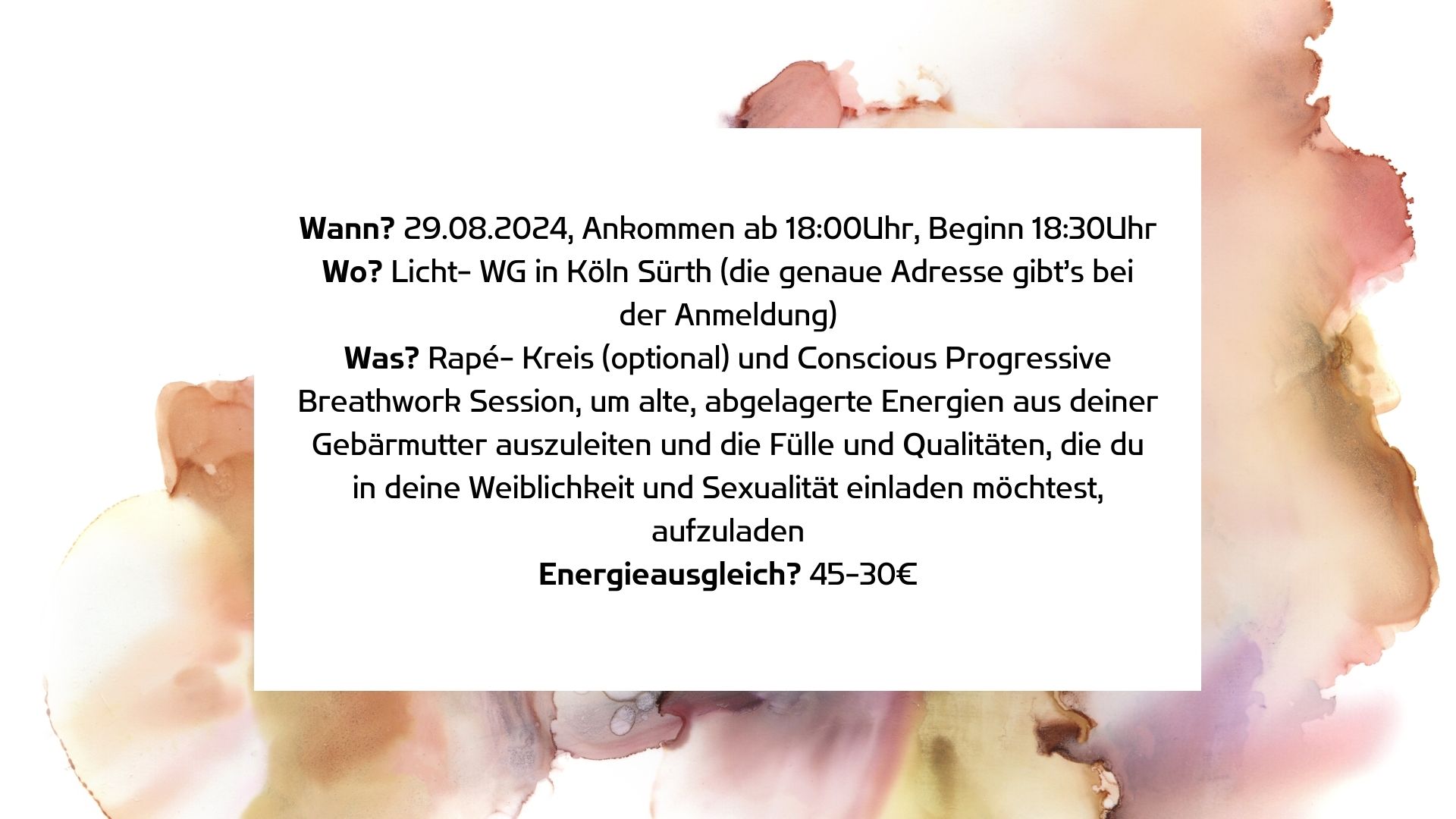 event: Zeremonie für Frauen zur Schoßraumheilung