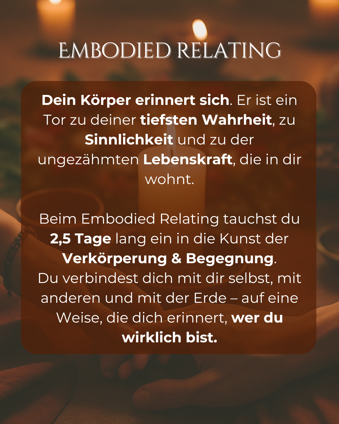 events - Kategorie: Sinnlichkeit / Körper - Neuss - Embodied Relating
