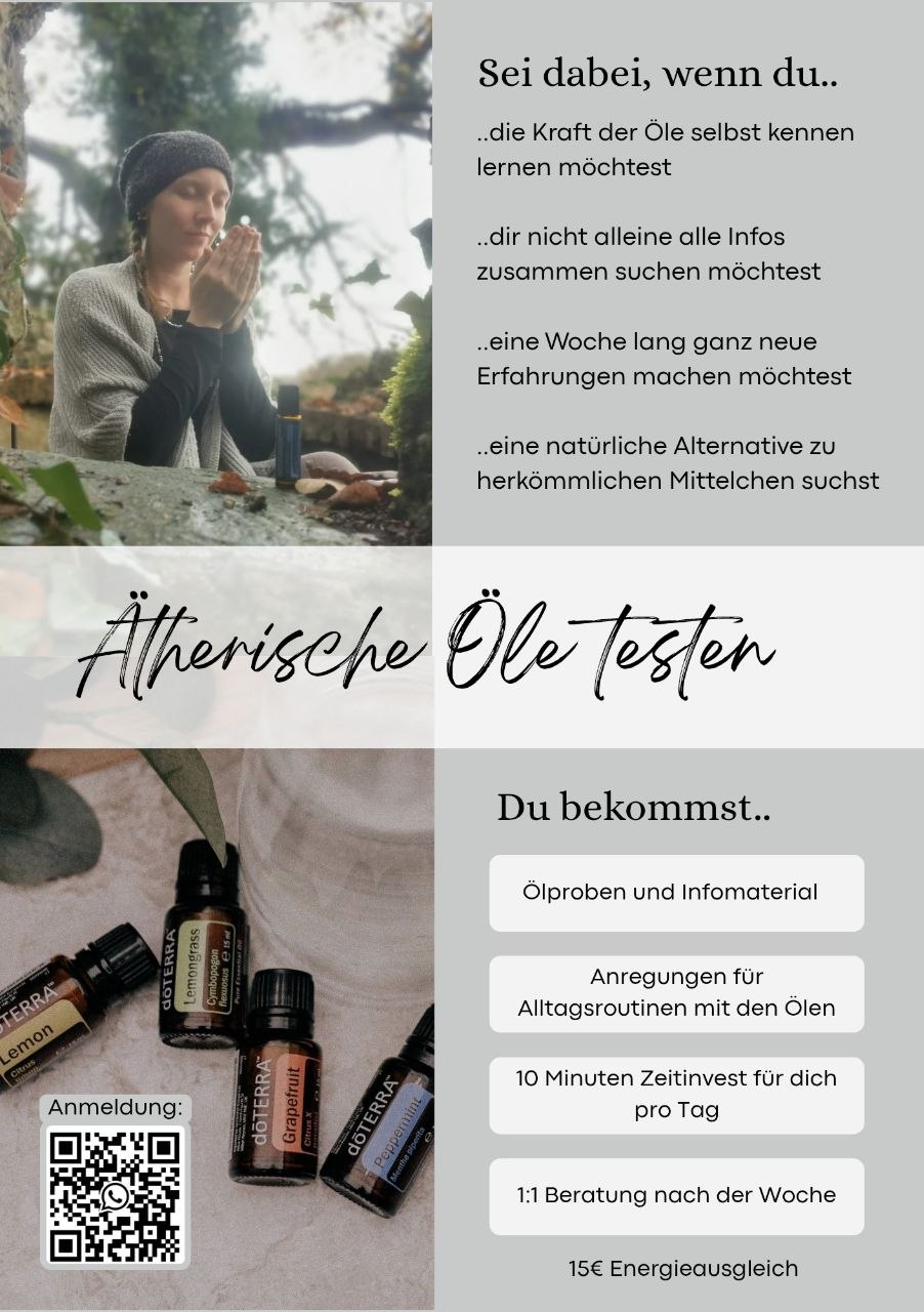 events - Kategorie: Zeremonie / Ritual - Anmeldung über QRCode, DM oder Link im Profil :) - Erfahrungswoche Ätherische Öle
