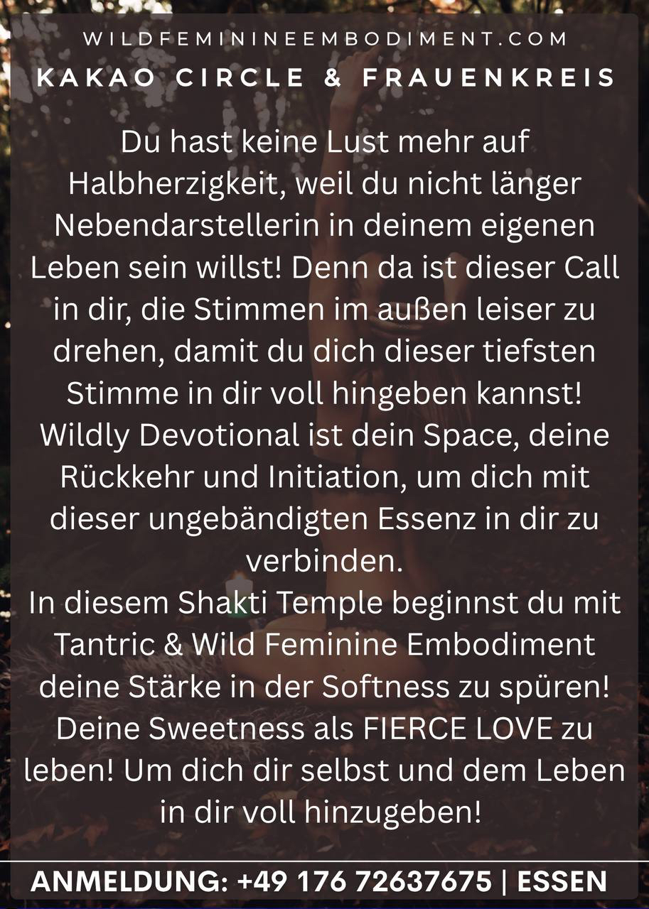 events - Kategorie: Sinnlichkeit / Körper - Köln Lindenthal - Shakti Temple Frauenkreis - Sweet Surrender 