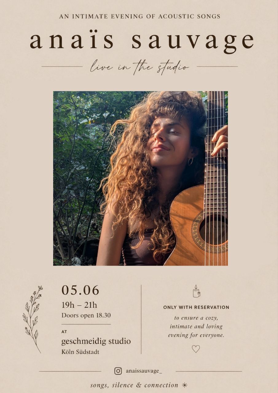 event: Acoustic Concert Evening with Anaïs Sauvage
