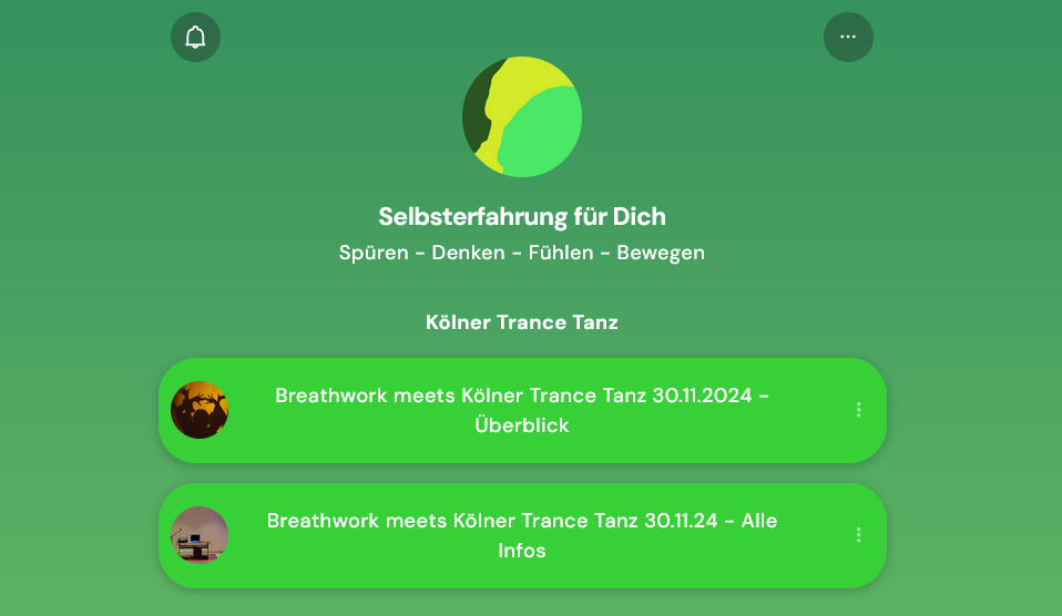 event: Infos: https://linktr.ee/selbsterfahrung4u - Kölner Trance Tanz  - Breathwork meets Trance Dance -