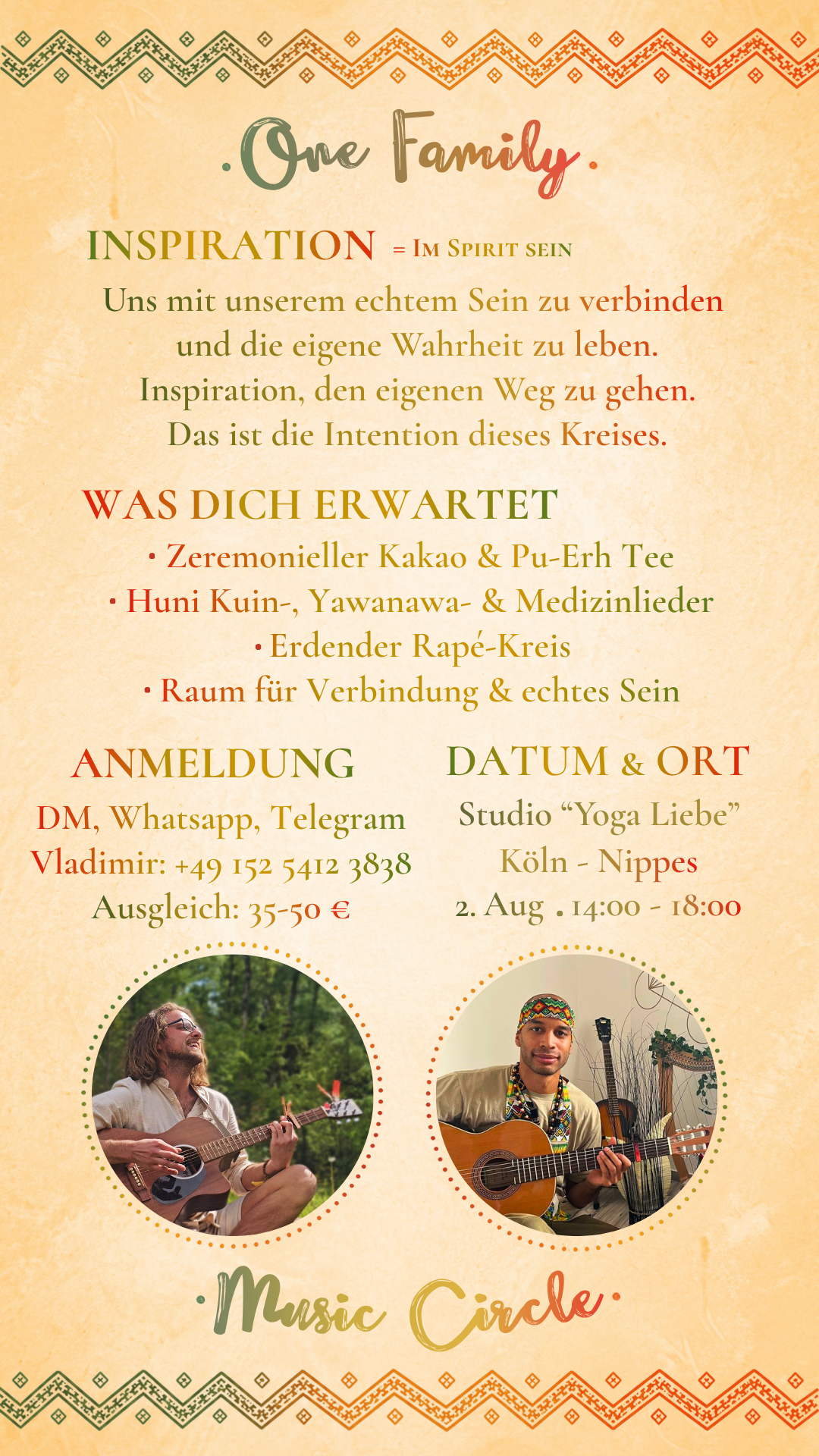 events - Kategorie: Zeremonie / Ritual - Kerpen (Rhein-Erft-Kreis) - One Family Music Circle Indigener Singkreis