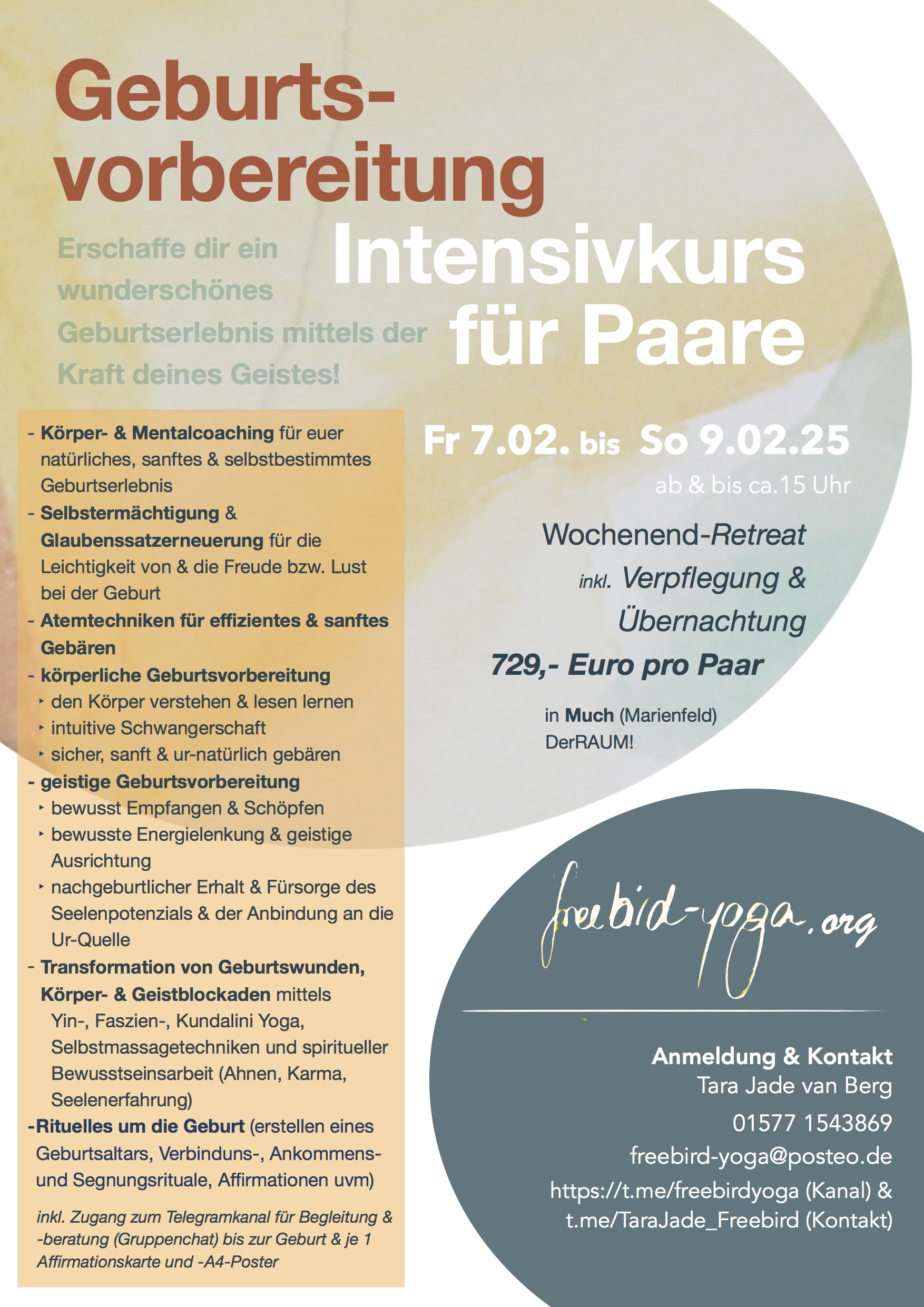 event: Geburtsvorbereitung - Intensivkurs für Paare - Erschaffe dir ein wunderschönes Geburtserlebnis mit der Kraft deines Geistes! -
