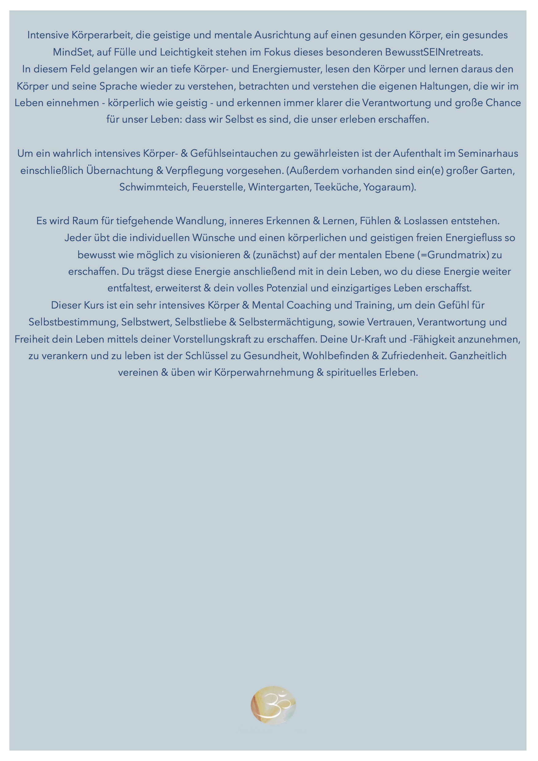 event: Körper & Mental Intensivretreat