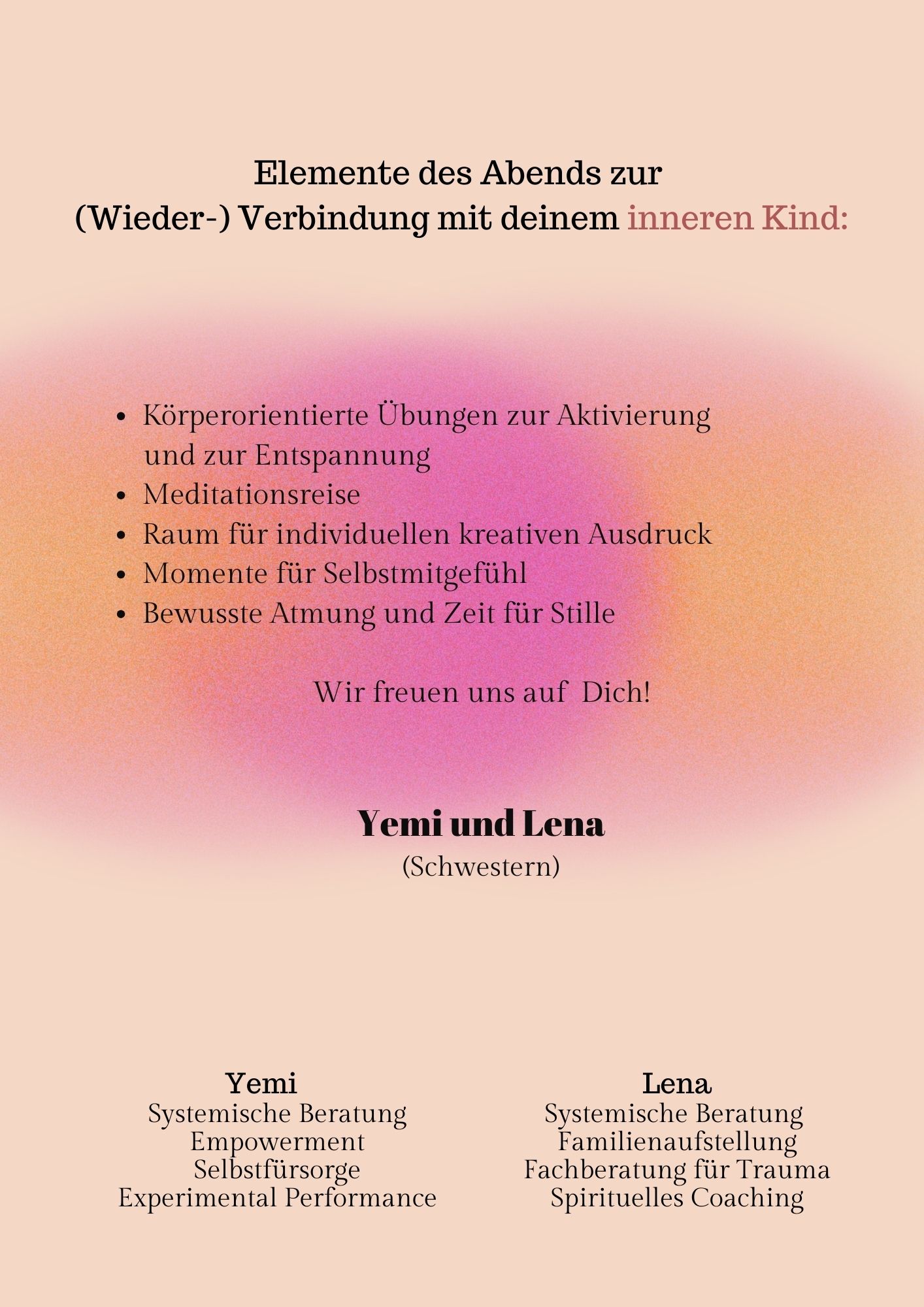 event: Reconnect mit deinem Inneren Kind - eine meditative Reise