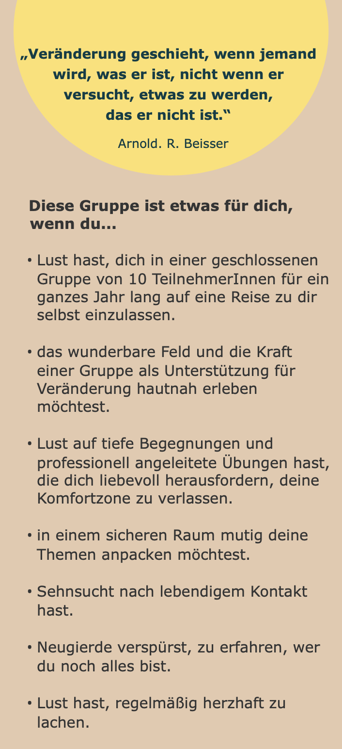 event: Infotreffen: Jahresgruppe für Selbsterfahrung 2025