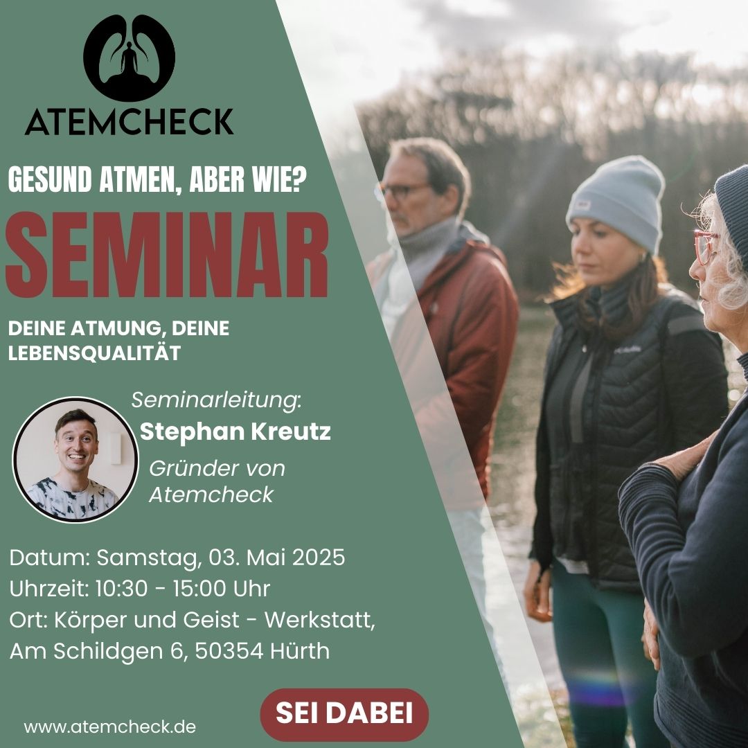 event: Seminar Funktionale Atmung mit Stephan Kreutz (Atemcheck) - Seminar: Gesund atmen, wie geht das?